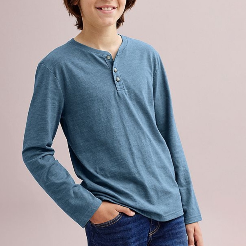 Sonoma Goods for Life Boys Long Sleeve Henley Tee Shirt
